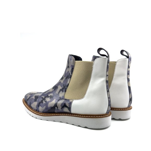 Olivar Chelsea Patina Boots by designer Que shebley